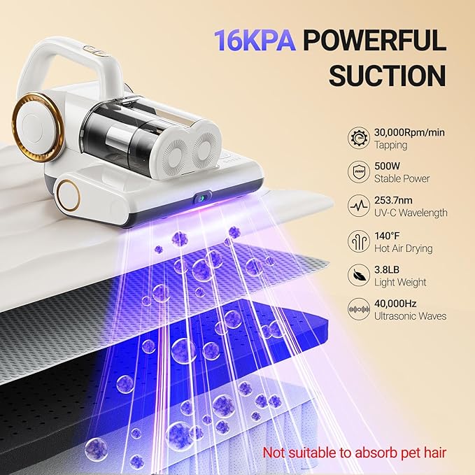 FEPPO Mattress Vacuum Cleaner, 16Kpa Bed Vacuum Cleaner