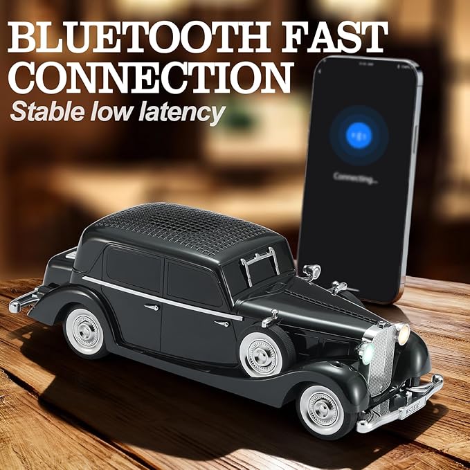 WSTER Vintage Car Bluetooth Speaker, Retro Classic Model