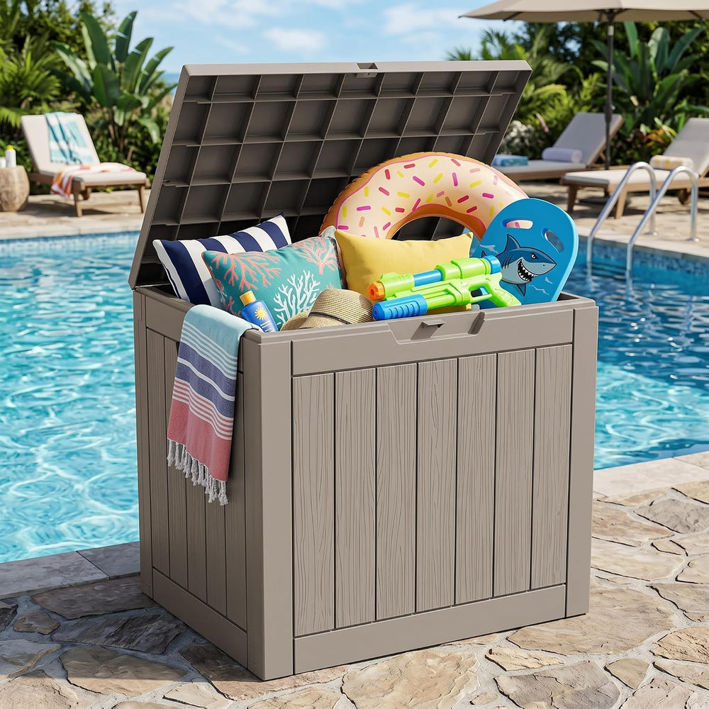 Outdoor Storage Box, 40 Gallon Upgraded Deck Boxes Outdoor Waterproof