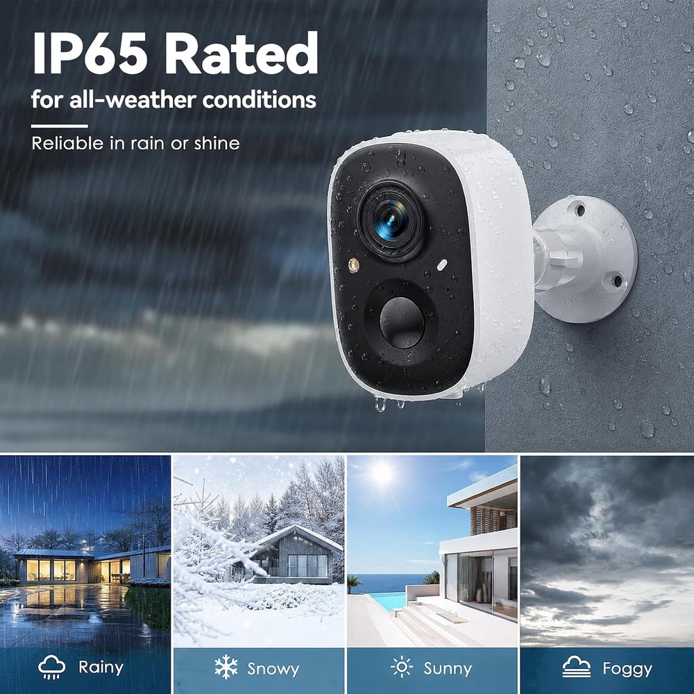 2K Security Cameras Wireless Outdoor,WiFi Cameras for Home Security