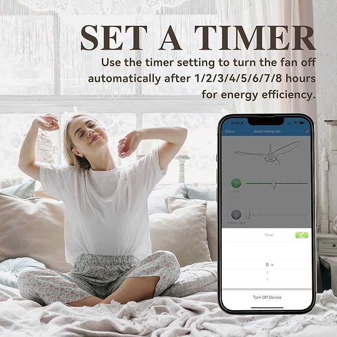 SMAAIR 48 Inch Smart Ceiling Fan