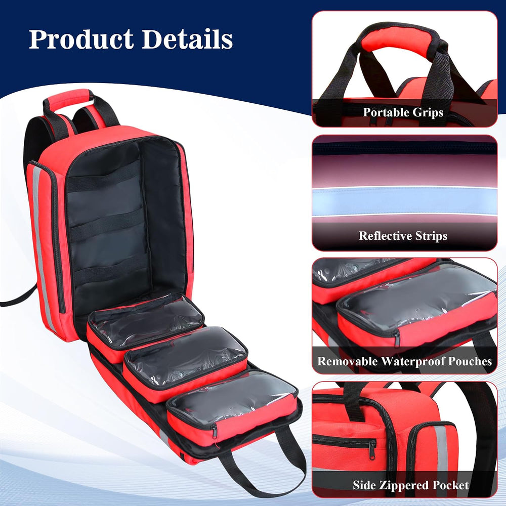 First Aid Bag Empty,EMS,EMT,Emergency Trauma Doctor Bag,First Aid Kit For Car...