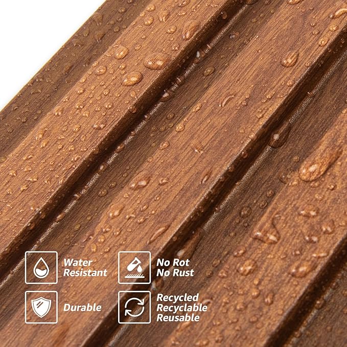 Art3d Slat Wall Panels, WPC Soundproof 3D Wall Paneling (8-Pack)