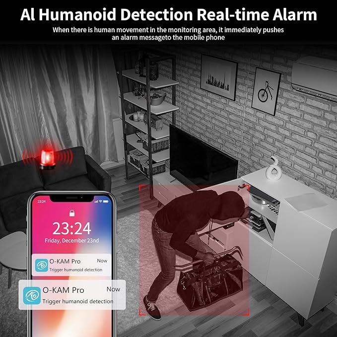 VSTARCAM Indoor Security Camera, 2K HD 360° PTZ Dog Pet Camera