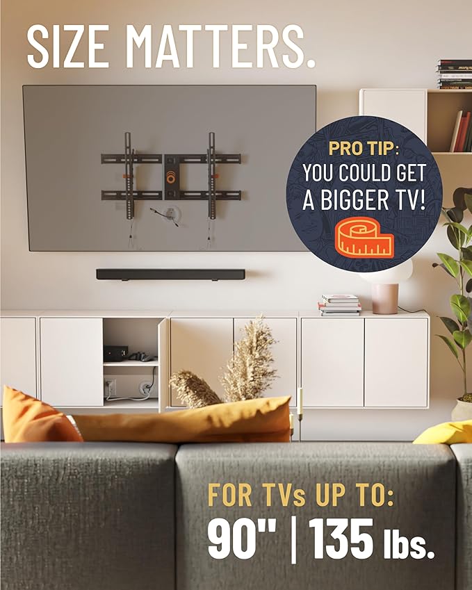 ECHOGEAR Wall Mount TV Bracket for TVs Up to 90"
