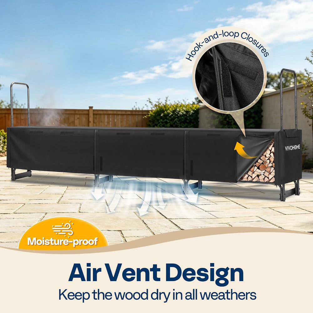 VIVOHOME 12ft Waterproof Log Rack Cover