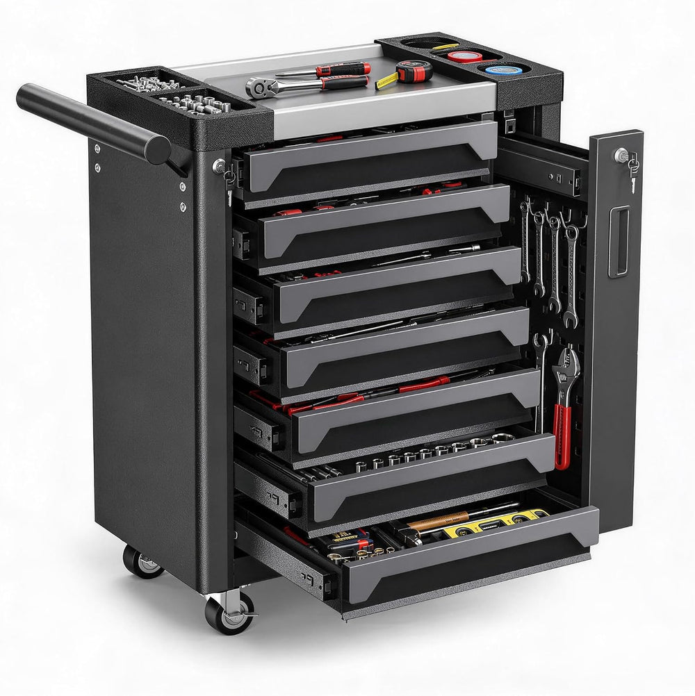 7 Drawer Rolling Tool Chest, Side Drawer
