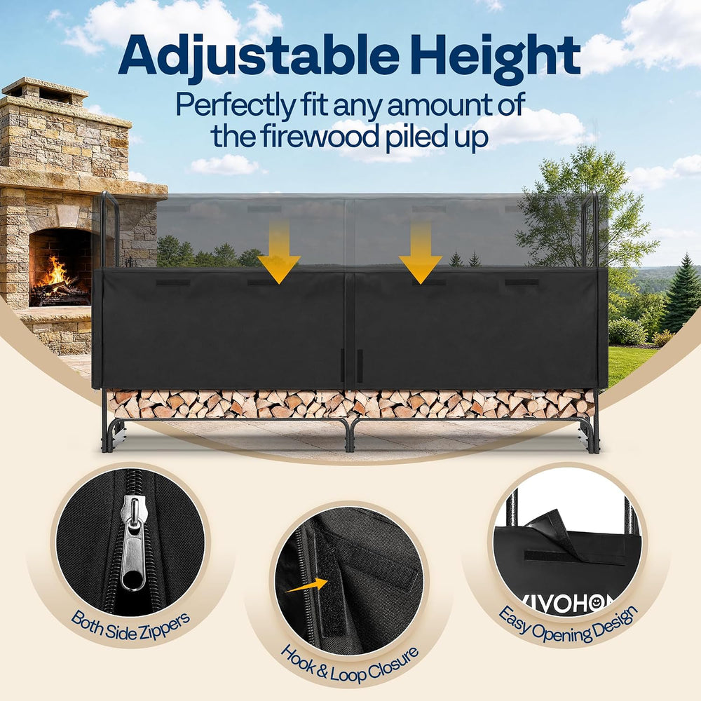 VIVOHOME 8ft Waterproof Log Rack Cover