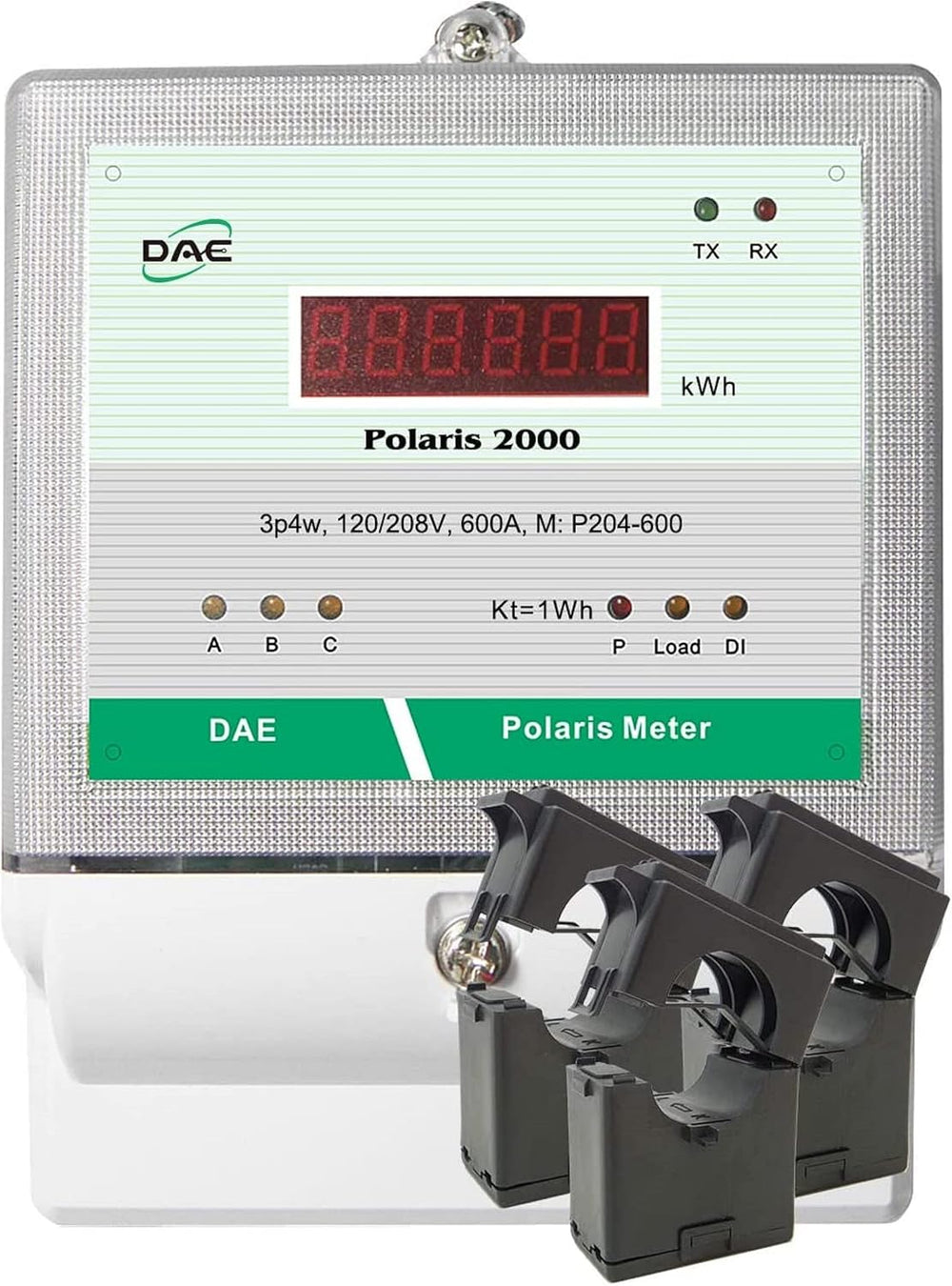 DAE P204-600 KIT, UL kWh Smart Submeter, 3 Phase, 3 Split CTs