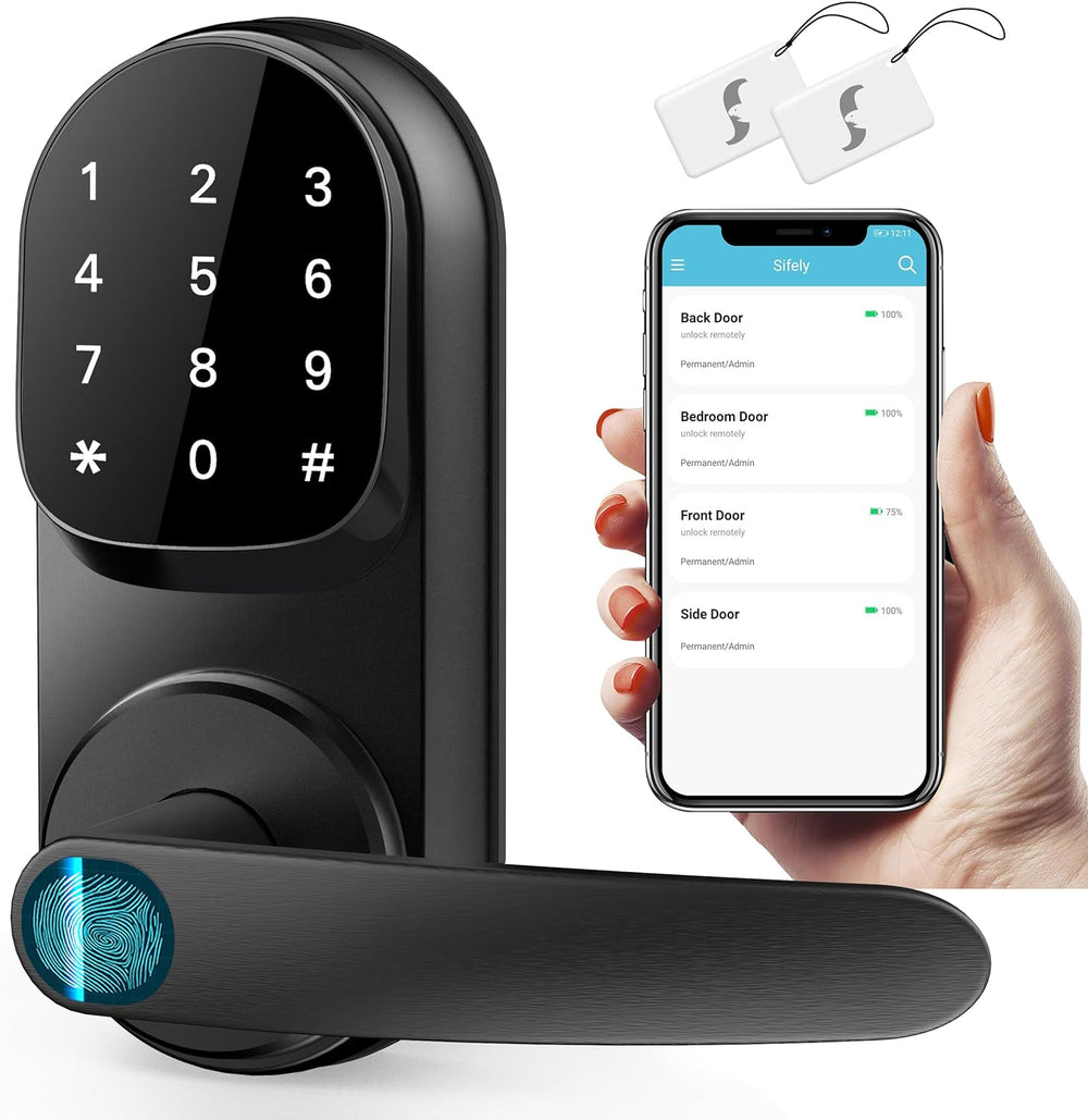 Sifely Keyless Entry Smart Lock - Fingerprint & Keypad Access, Front Door...