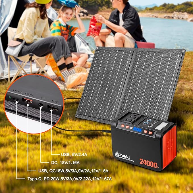 Takki Solar Generator 120W Peak Portable Power Station