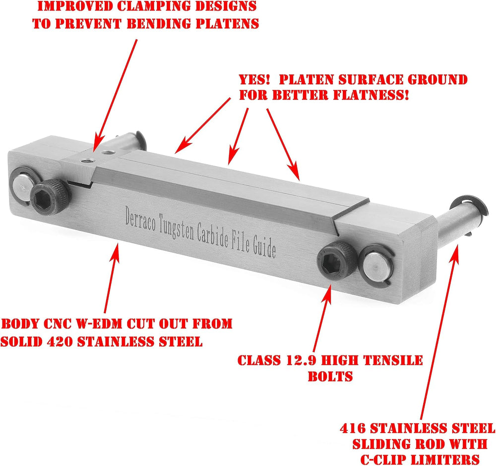 Tungsten Carbide File Guide for knife maker GEN 2 by Derraco Engineering
