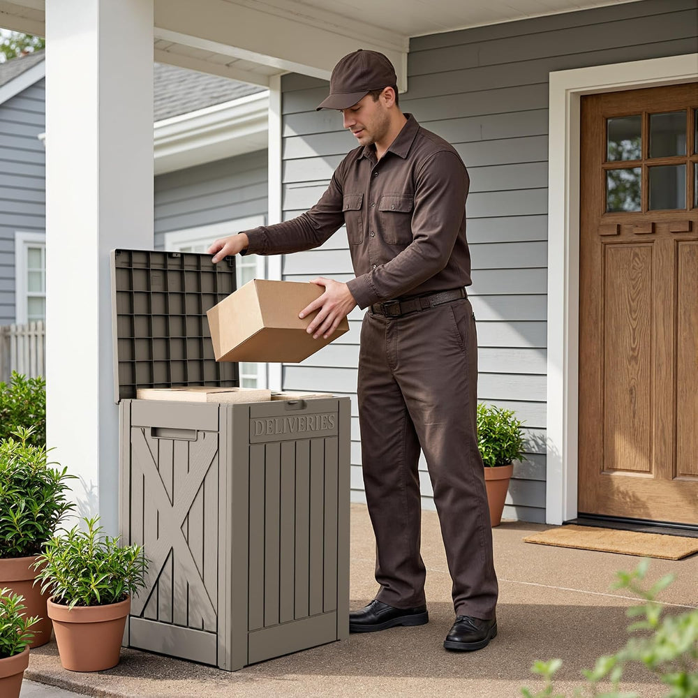 Flamaker 50 Gallon Deck Box, Package Delivery Storage Box for Outside