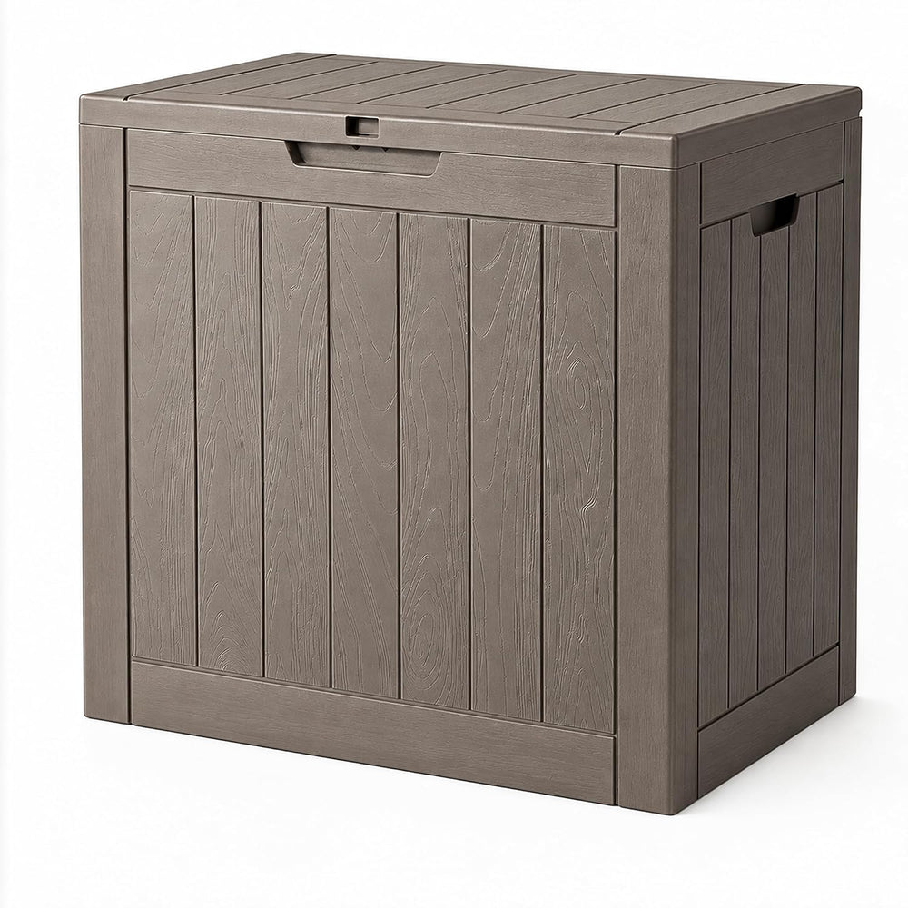 NUNU LAB 34 Gal Outdoor Storage Box Waterproof Lockable,Deck Box,Grey