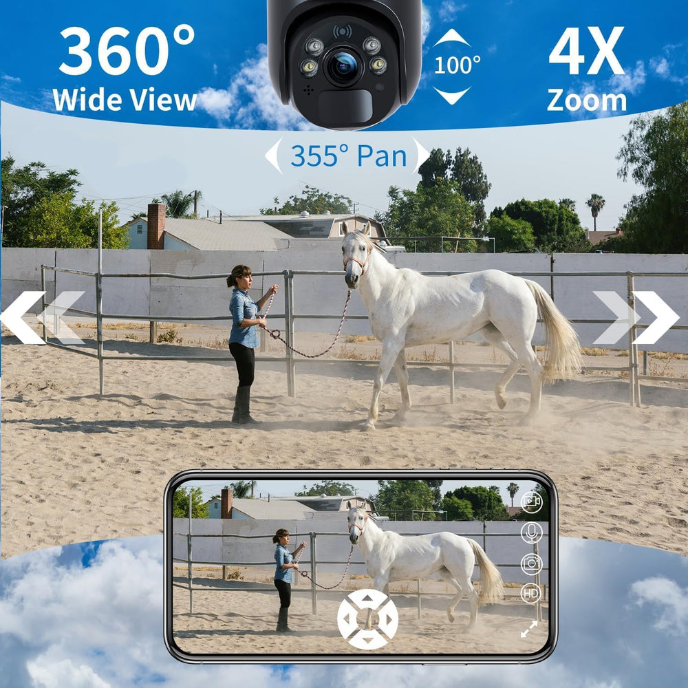 Xega 4G LTE Cellular Security Camera Built-in SIM Card No Wi-Fi Camera