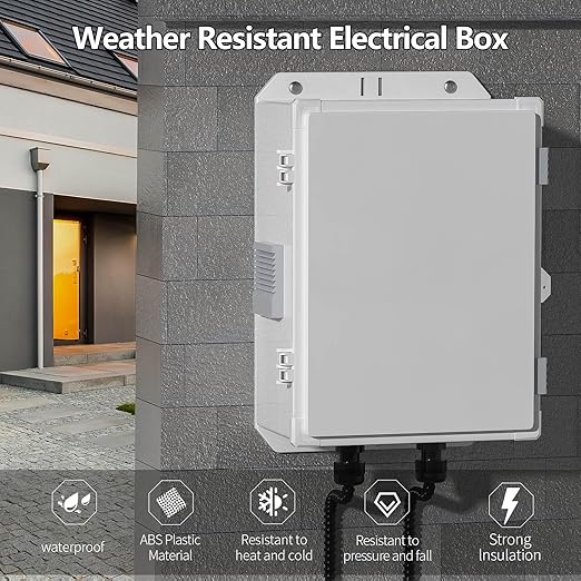 Namunanee Outdoor Electrical Junction Box, ABS Water Resistant Enclosure