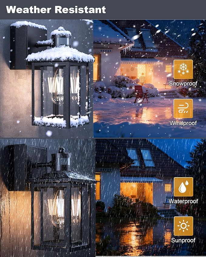 LTBLIGHT 2-Pack Motion Sensor Outdoor Lights