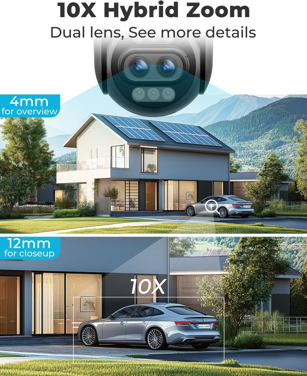 GENBOLT 4K WiFi Security Camera Outdoor Wired,8MP CCTV IP Camera with POE