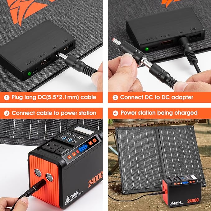 Takki Solar Generator 120W Peak Portable Power Station