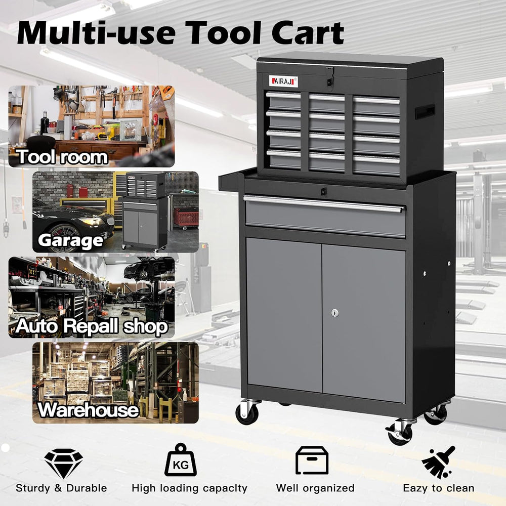 7-Drawer Tool Chest with Wheels, 40'' Rolling Tool Chest with Drawers...