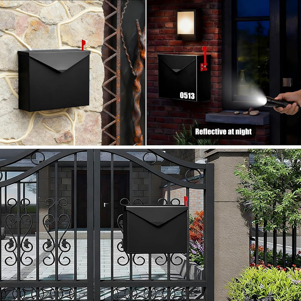 Large Capacity Wall Mount Mailbox with Outgoing Mail Flag, 14.2”x10.4”x4.3” S...