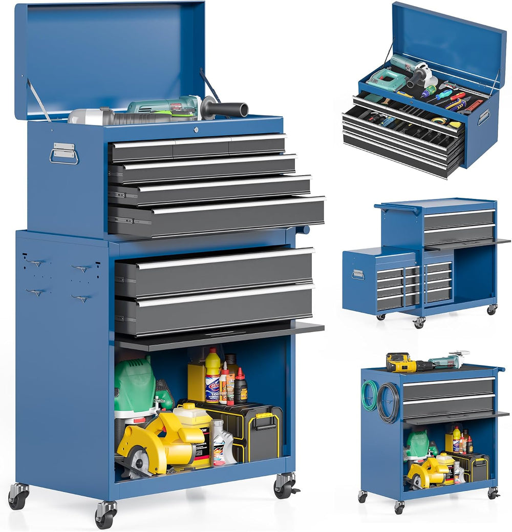 AirWire 8-Drawer Tool Chest, Rolling Tool Storage Cabinet with Enhanced Packa...