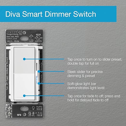 Lutron Diva Smart Dimmer Switch