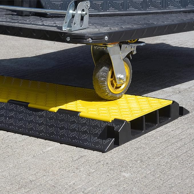OranLite Rubber Cable Protector Ramp, Heavy Floor Cable Wire Cord Cover Speed