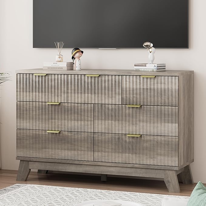 Xixini Fluted Dresser for Bedroom