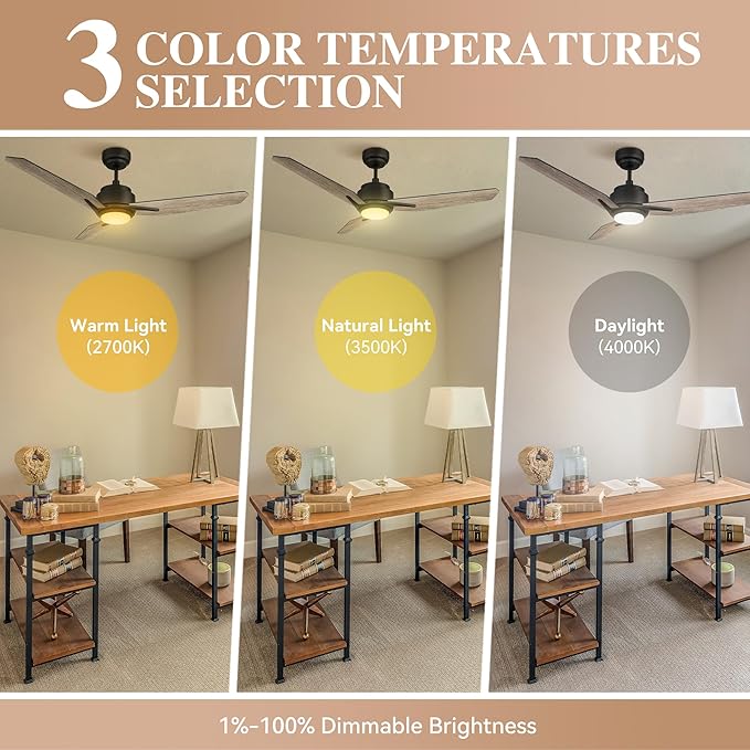 SMAAIR 48 Inch Smart Ceiling Fan