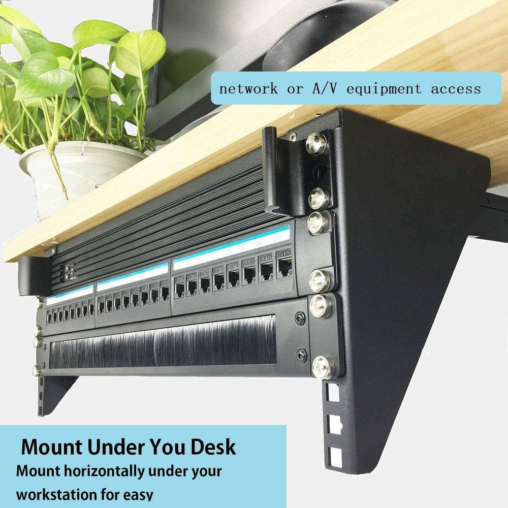 4U19 Inch Vertical Wall Mount Patch Panel Bracket Heavy Duty