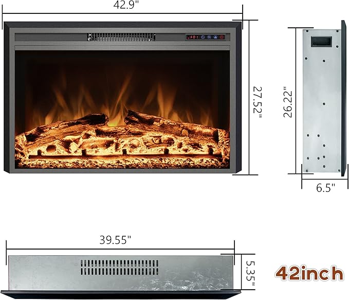 Electric Fireplace, Recessed Fireplace Heater