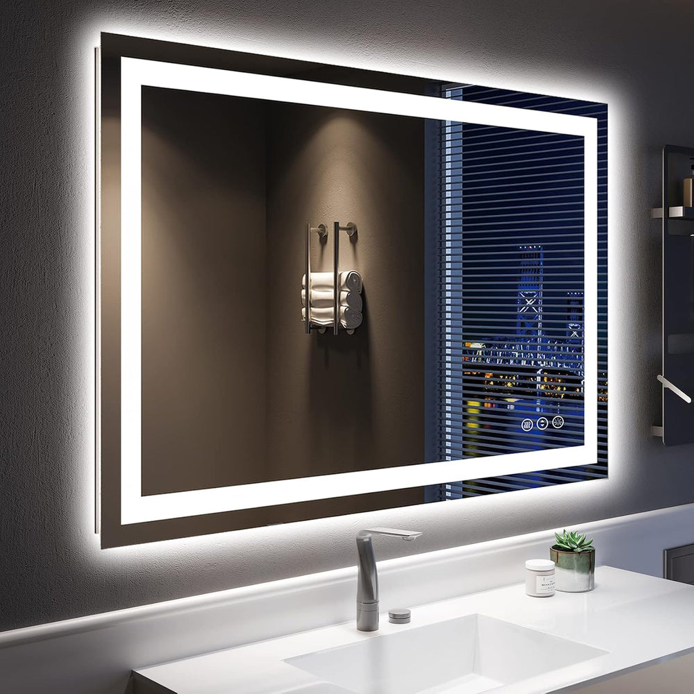 YEELAIT 48x32 Inch LED Bathroom Mirror