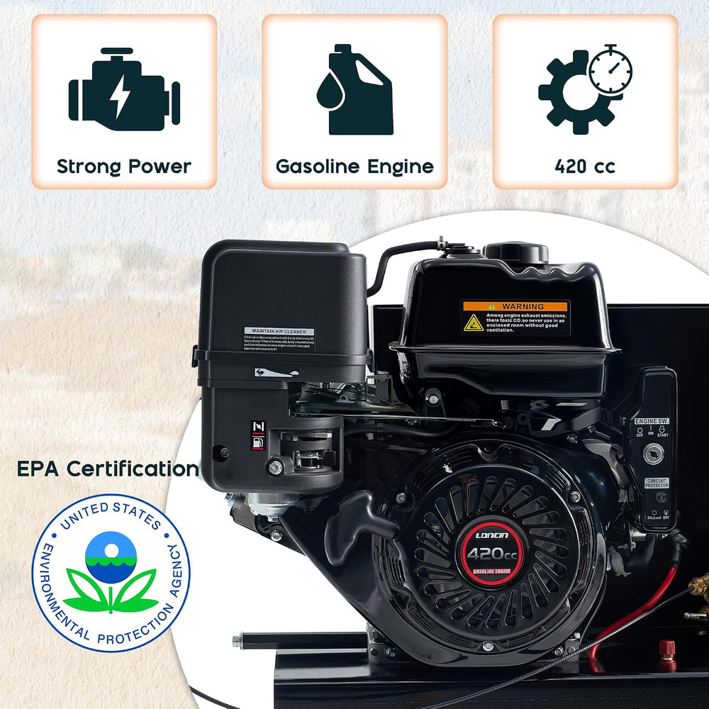 Albott 13HP Gas Air Compressor 30 Gallon Portable Horizontal Tank