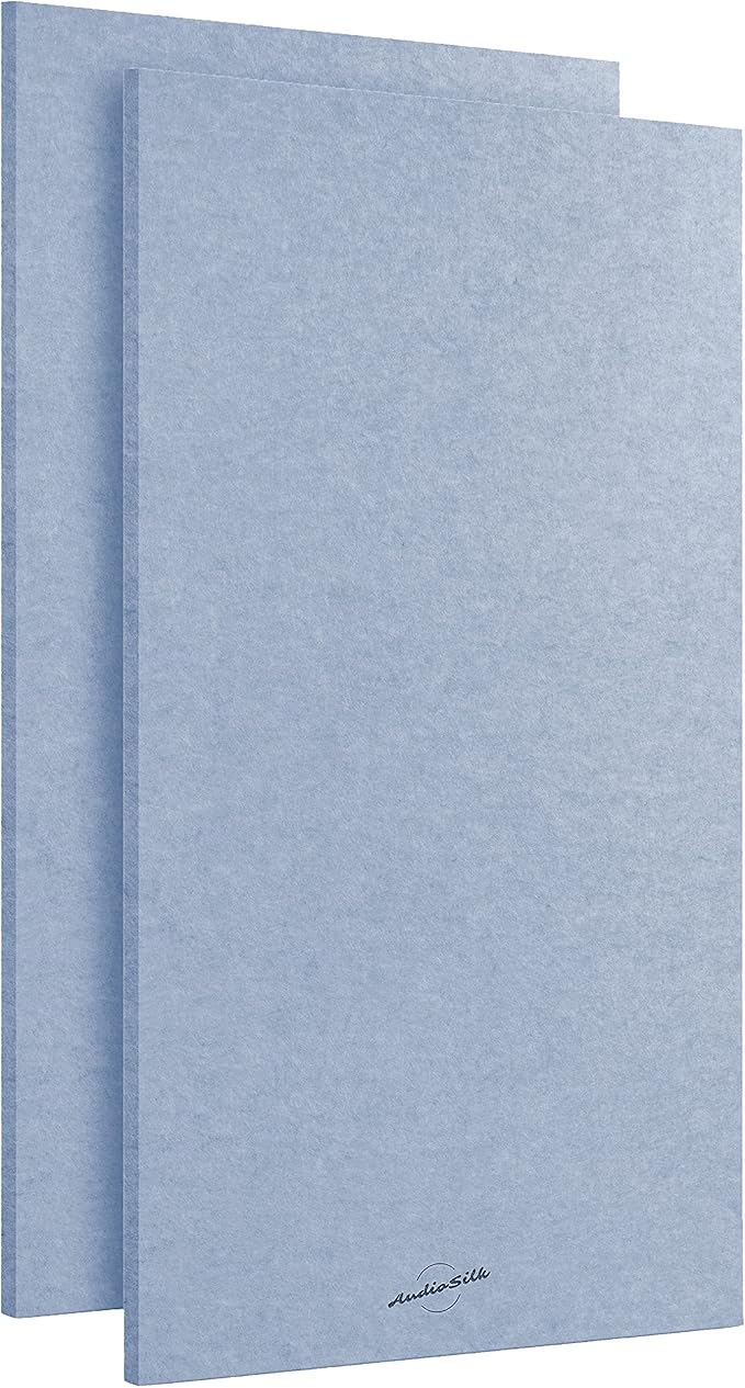 AudioSilk Acoustic Panels, 2 Pack, Pale Blue