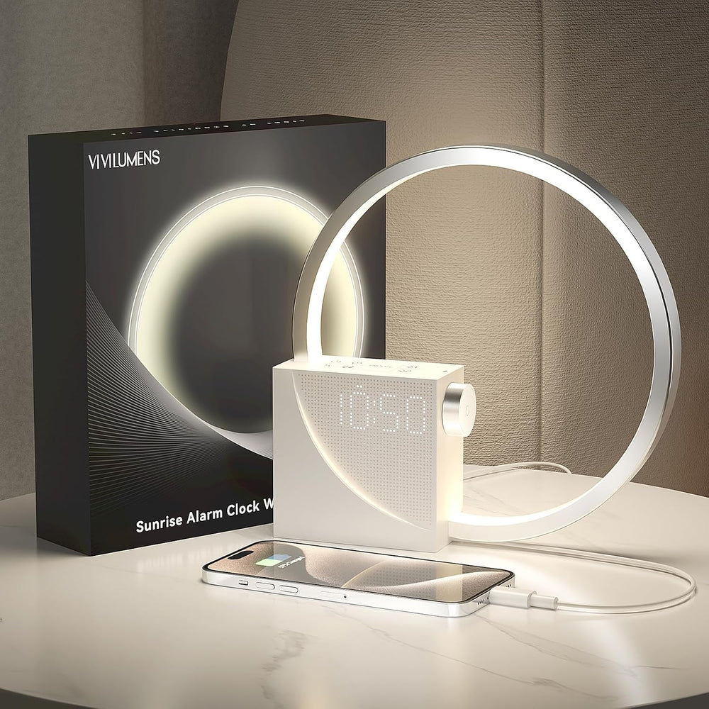 Vivilumens Sunrise Digital Alarm Clock, Sleep Aid Timer