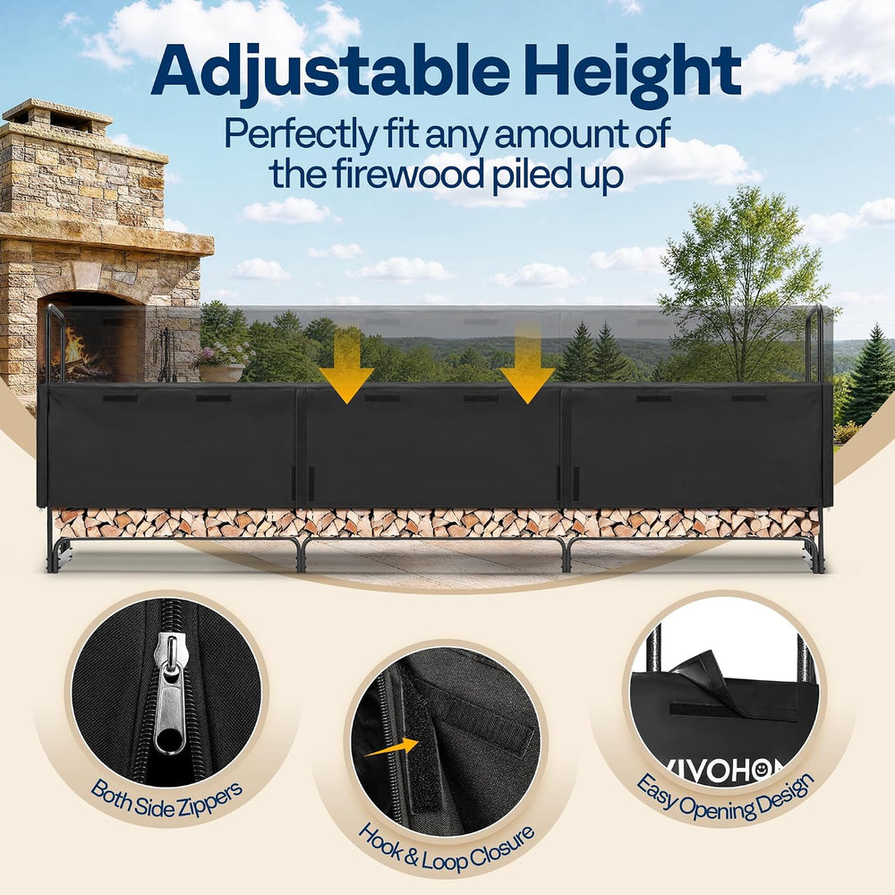VIVOHOME 12ft Waterproof Log Rack Cover