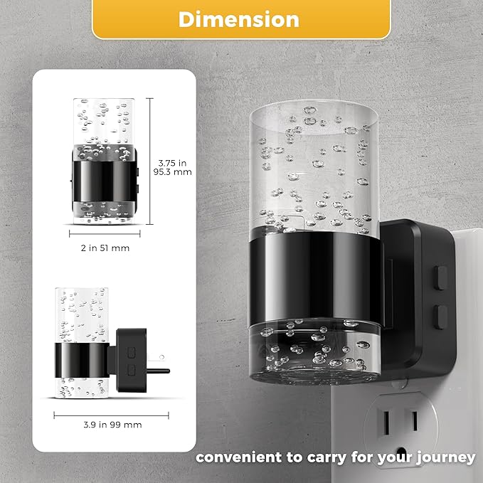 L LOHAS LED Night Lights Plug into Wall 2 Pack, Dimmable Night Light