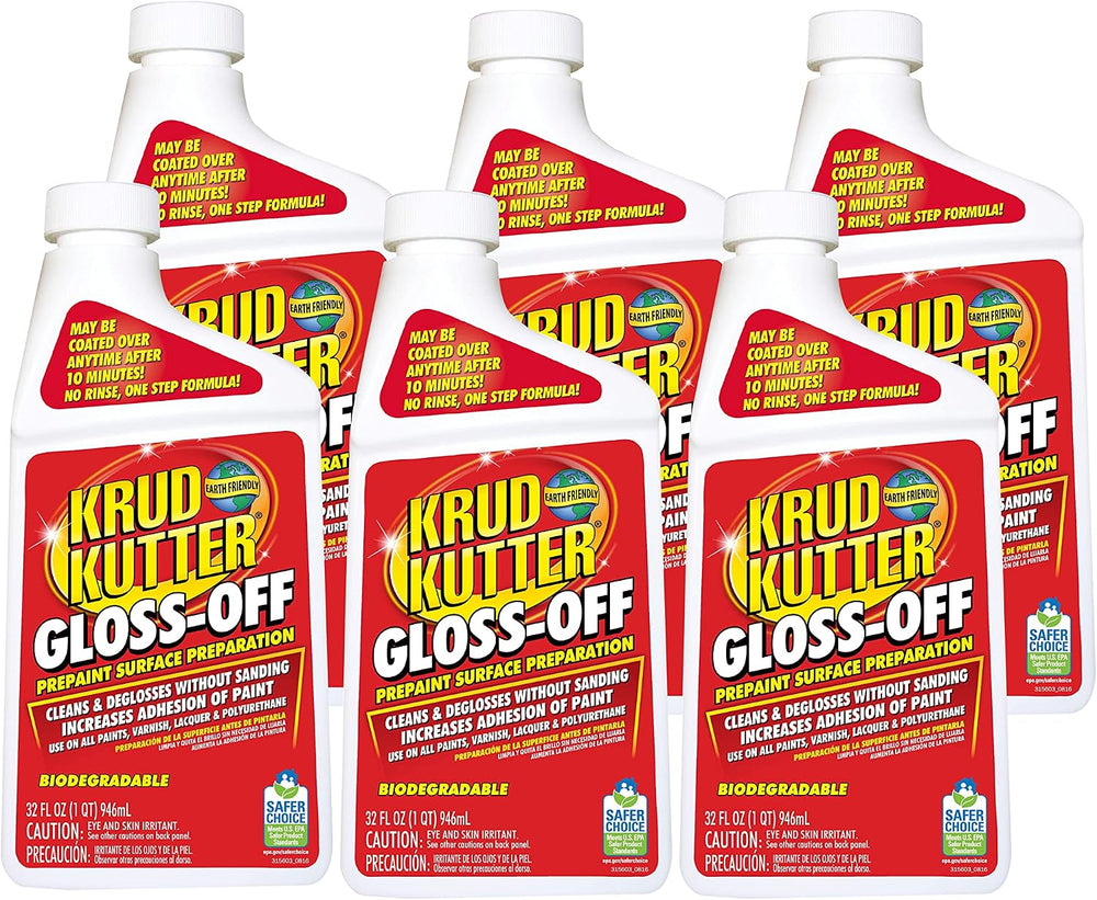 Krud Kutter GO326-6PK Gloss Off Prepaint Surface Preparation Cleaner, 32 oz, ...