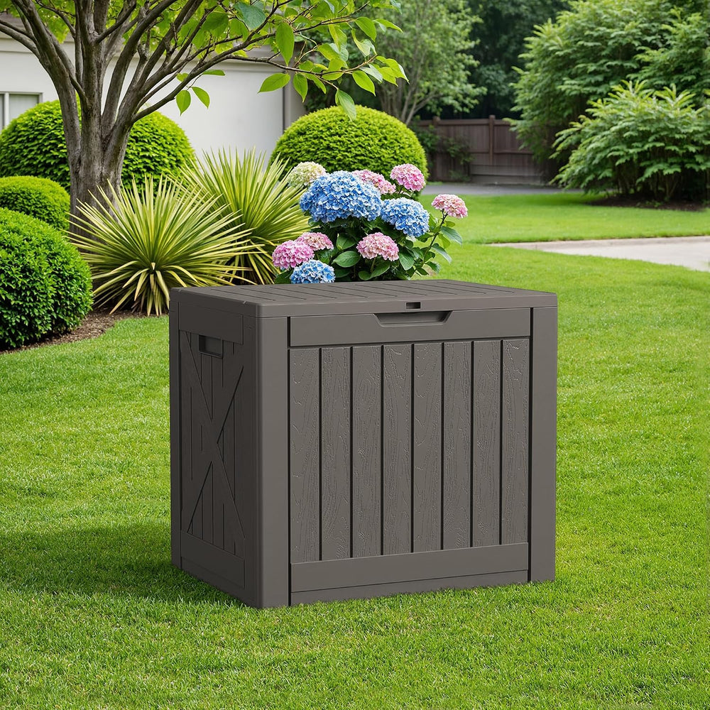 Flamaker Resin Deck Box 40 Gallon Waterproof Outdoor Storage Box