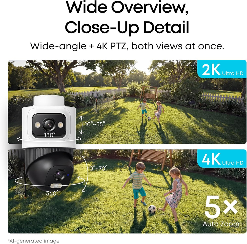 eufy Security NVR System E50,4-Cam Kit,4K Dual-Lens Bullet-PTZ (2TB HDD)