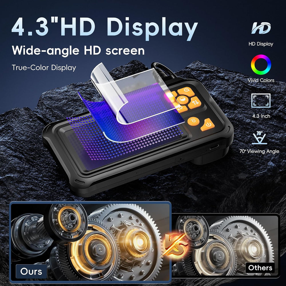 50FT Inspection Endoscope Camera with Light,1080P HD Borescope Camera