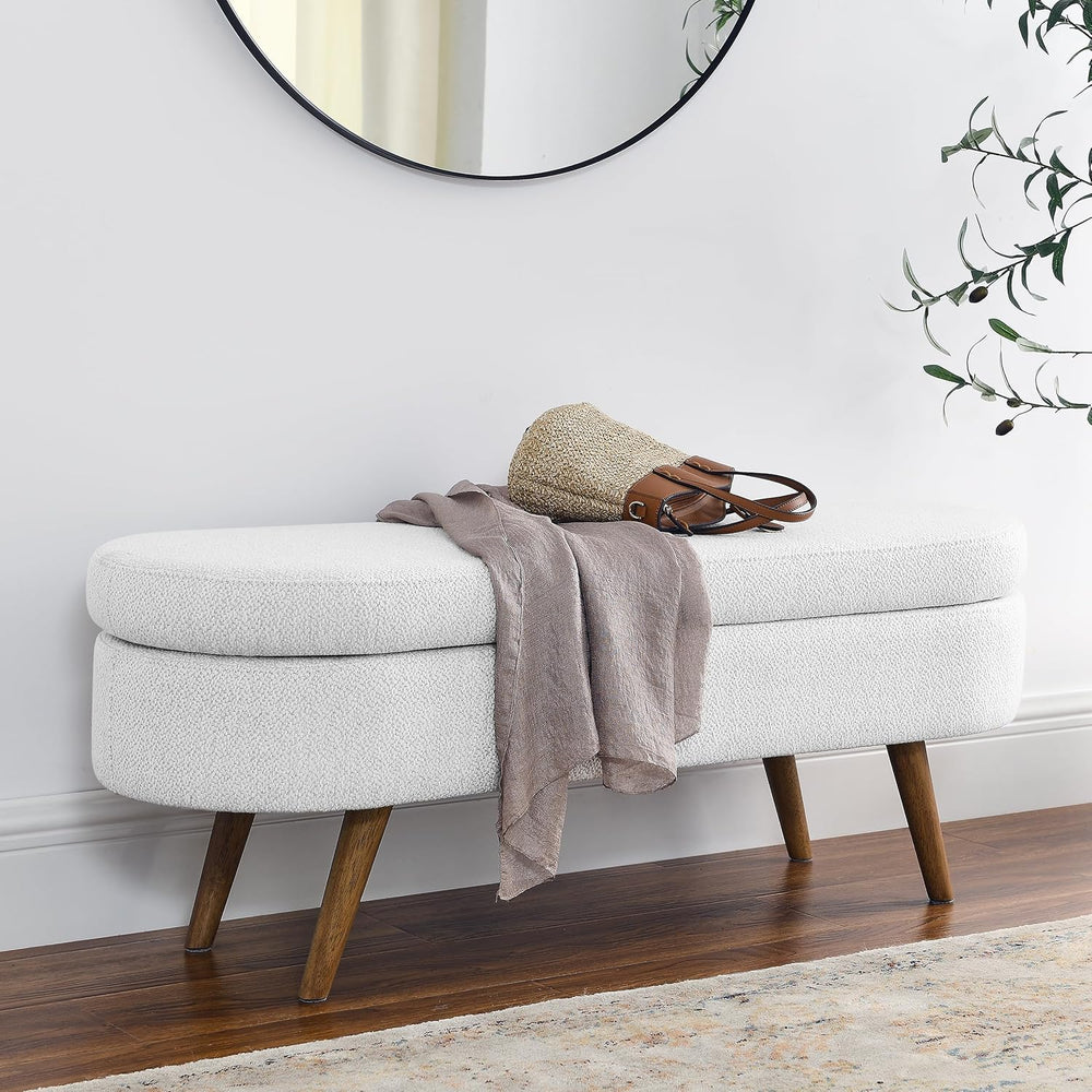43.5" Ottoman with Storage, Storage Ottoman Bench with Safety Hinge, Bed...