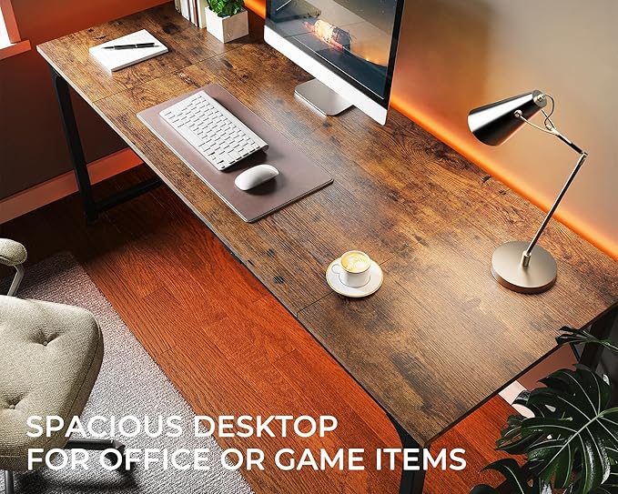 Huuger Computer Desk, 70 Inch Office Desk, Gaming Desk