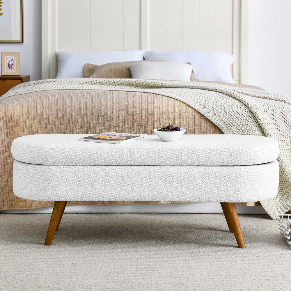 43.5" Ottoman with Storage, Storage Ottoman Bench with Safety Hinge, Bed...