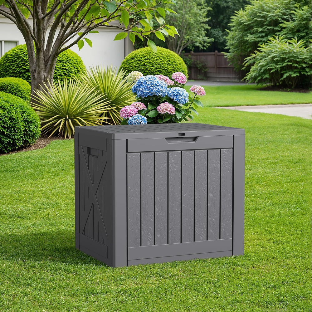 Flamaker Resin Deck Box 40 Gallon Waterproof Outdoor Storage Box