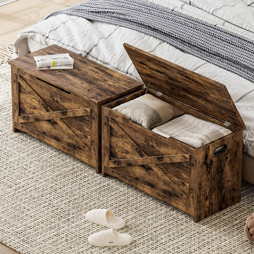GAOMON 30" Storage Chest, Storage Bench with Safety Hinge