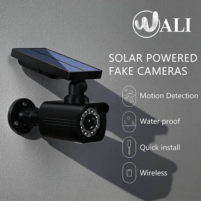 WALI Dummy Fake Camera, Security Camera (2 Pack)