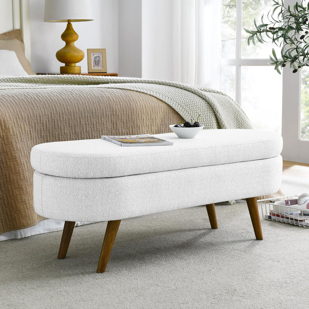 43.5" Ottoman with Storage, Storage Ottoman Bench with Safety Hinge, Bed...