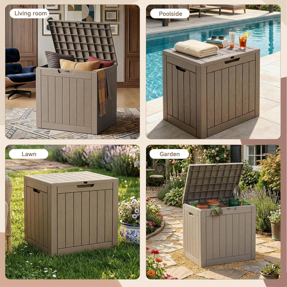 EasyUp 40 Gallon Outdoor Storage Box, Grey